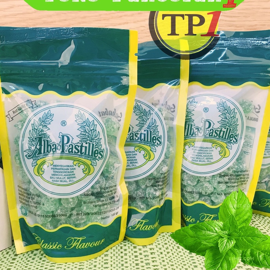 

KODE ZTY3 Permen alba pastilles 1 gr alba pastiles permen mint Permen Pelega Tenggorokkan