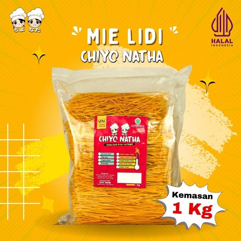 

Mie Lidi 1Kg Chiyo Natha Snack Pedas Kriuk