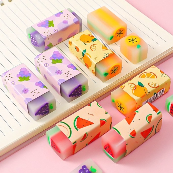 

el Keren Penghapus Eraser Pensil Motif Bola Buah Dino Candy Bread 1 Pack NQ