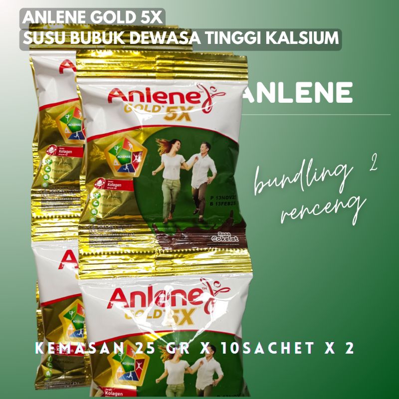 

Paket Hemat Susu Dewasa Anlene Gold 5X Renceng 20 Sachet