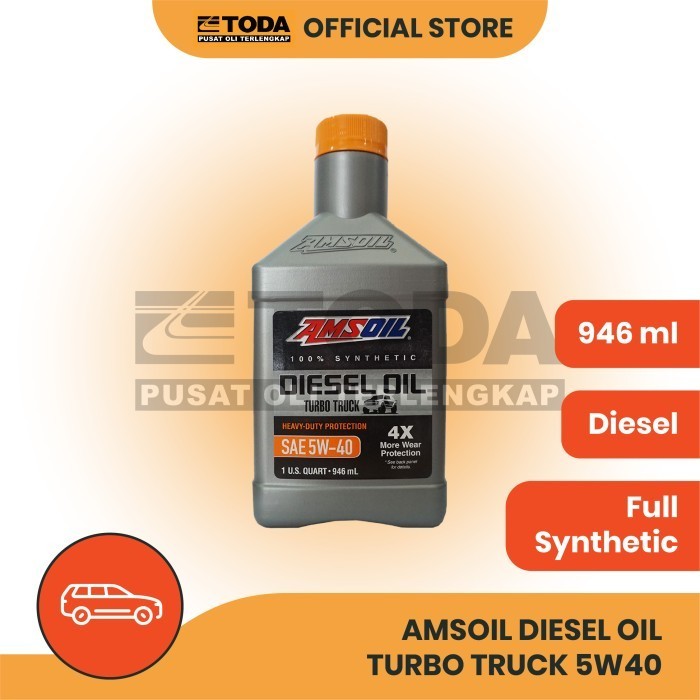 Amsoil Diesel Oil Turbo Truck 5W40 1qt Oli Mesin Diesel Original