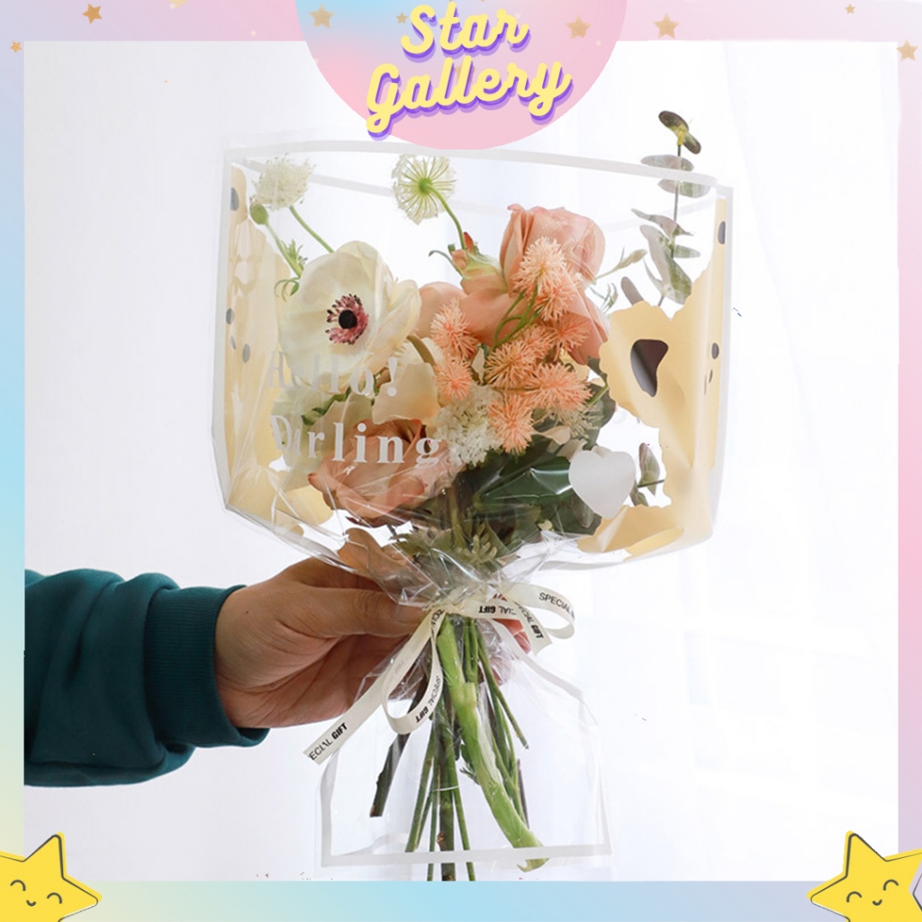 

Flower Plastic Wrapping Plastik Bucket Bunga Motif Beruang SF07