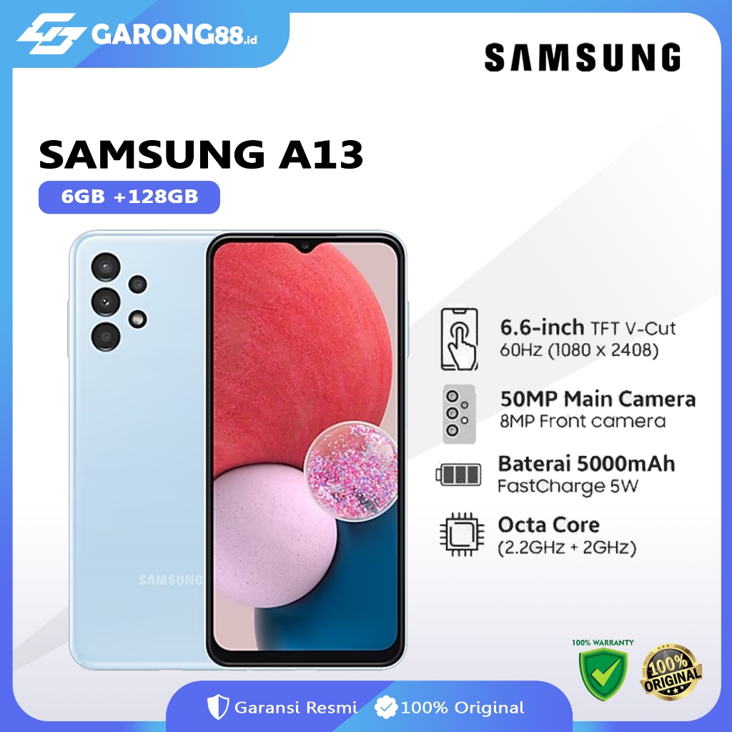 Samsung A13 Ram 6/128 Garansi Resmi Indonesia Bekas