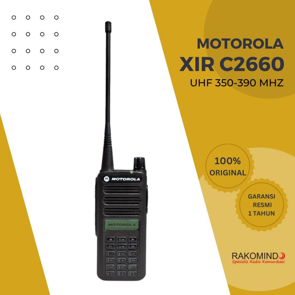 HT Motorola XIR C2660 UHF 350-390 MHz Digital Original Baru