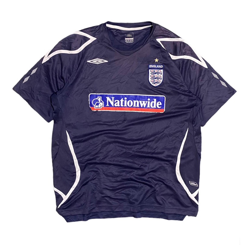 Jersey bola england inggris training 2007 umbro vintage retro second