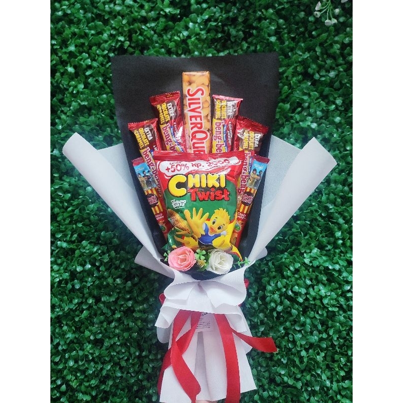 

buket Silverqueen coklat snack