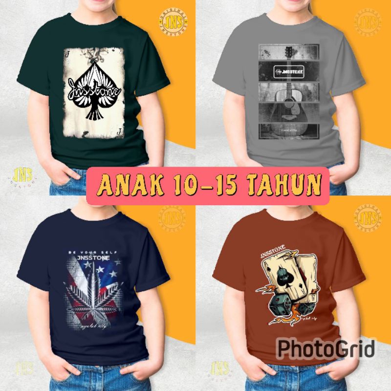 kaos anak tanggung 10-15 tahun