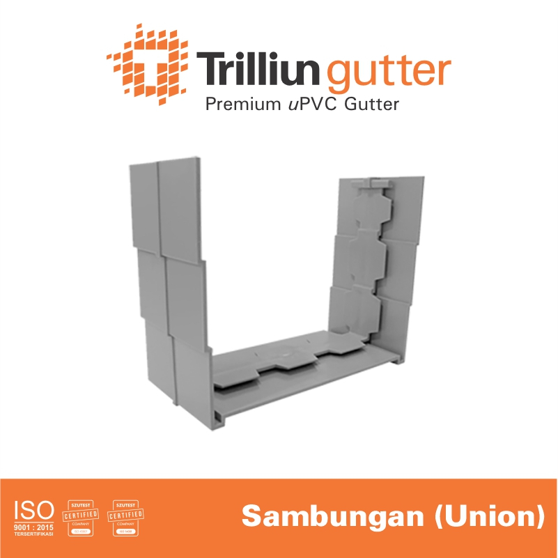 Fitting uPVC Trilliun Gutter Union (140) - Talang Air Sambungan