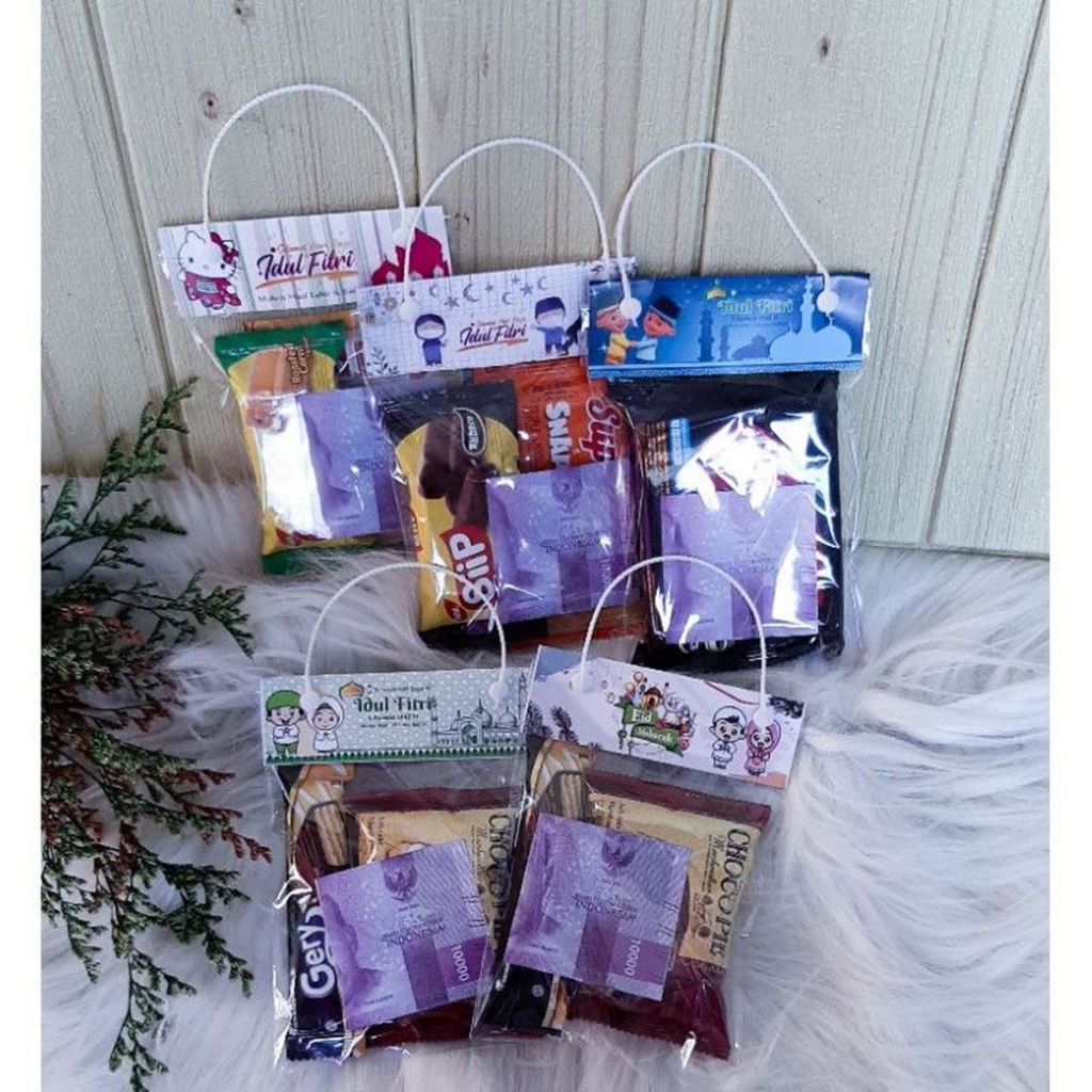 

Tas Snack THR Lebaran Idul Fitri Goodie Bag Plastik Amplop Unik Angpau Lebaran