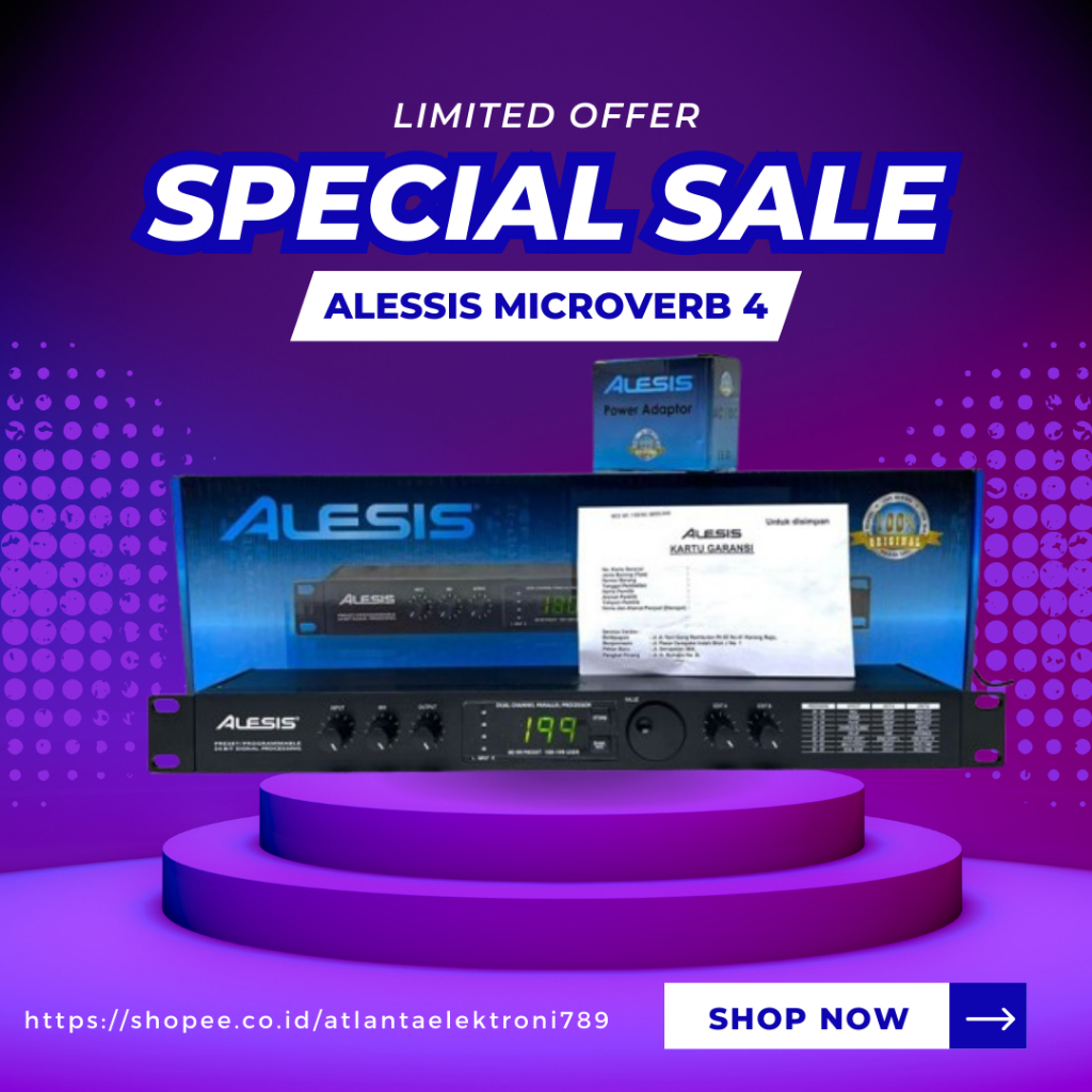 EFFECT VOCAL ALESSIS / ALESIS MICROVERB 4 MADE IN TAIWAN GRADE A