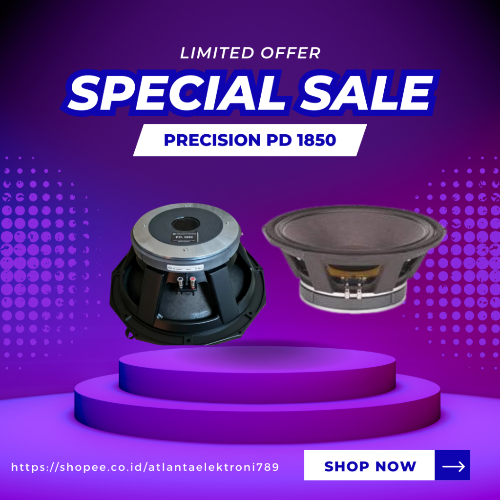 SPEAKER KOMPONEN PRECISION DEVICES PD1850/PD 1850 18 INCH LOW-SUB 2000 WATT VOICE COIL 5 INCH