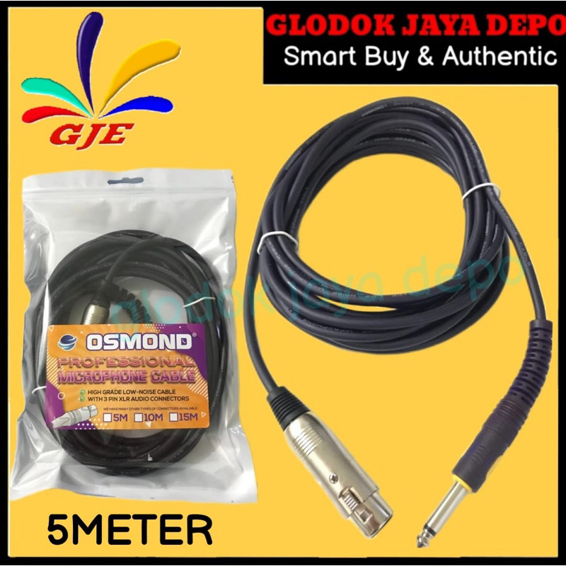 KABEL MIC OSMOND PANJANG 5METER UNGU