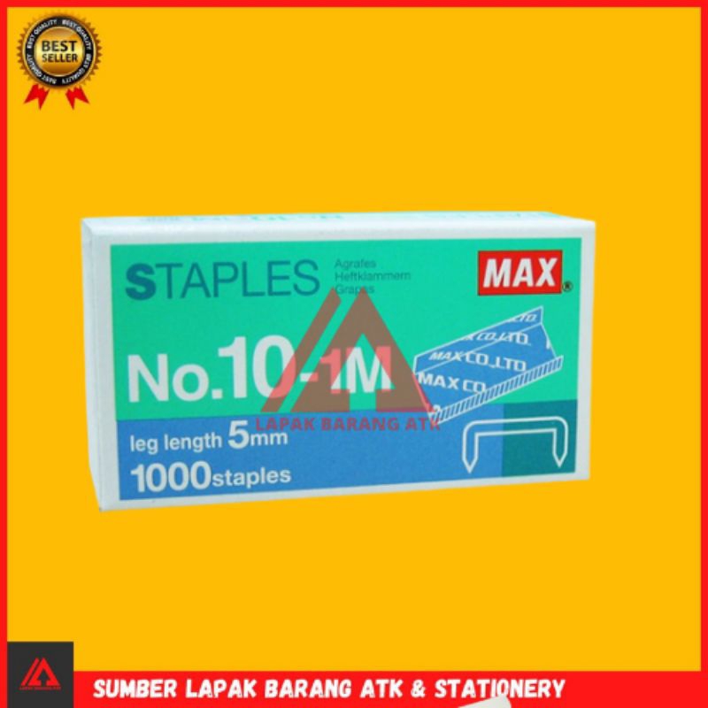 

MAX isi Staples No:10 -1M, 1 kotak kecil