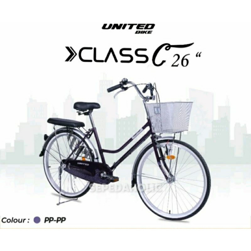 Sepeda dewasa UNITED CLASS C uk 26 inch keranjang CTB