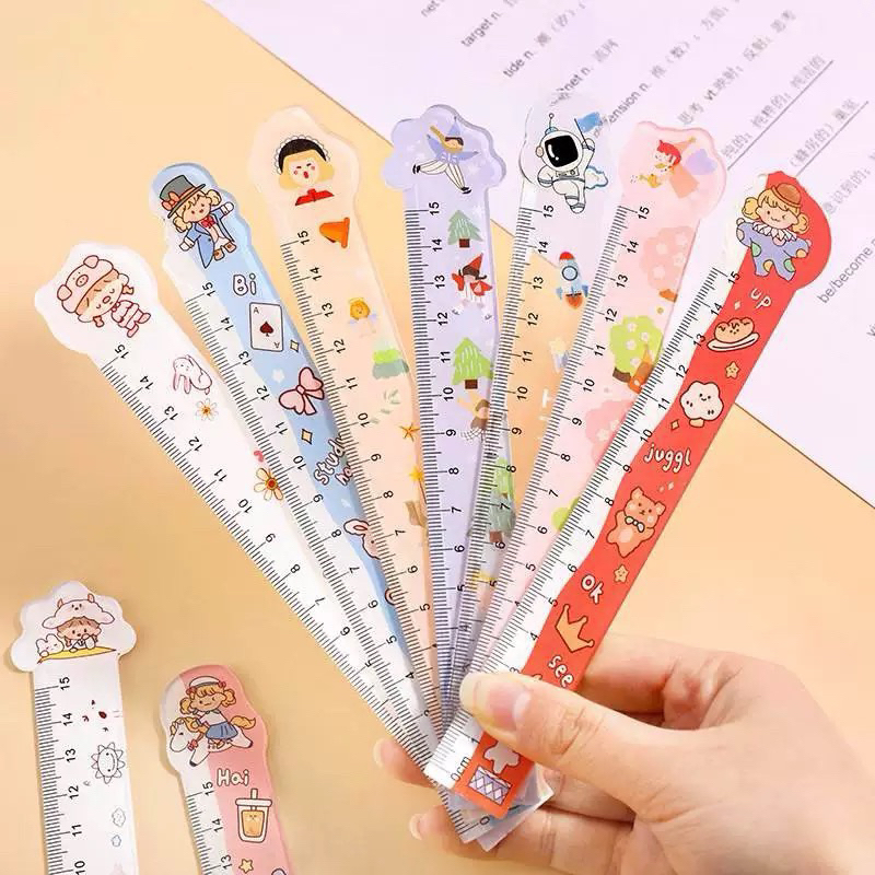 

[DWCORNER] Penggaris Plastik 15cm / Penggaris Lucu Bermotif / Rol Plastik
