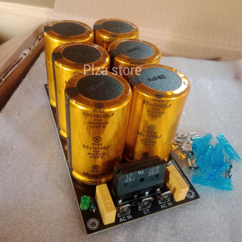 Kit PSU 6 Elco 80v 10000uf MAX GOLD original isi full PSU class AB isi 6 elko 10000uf 80volt bagus b