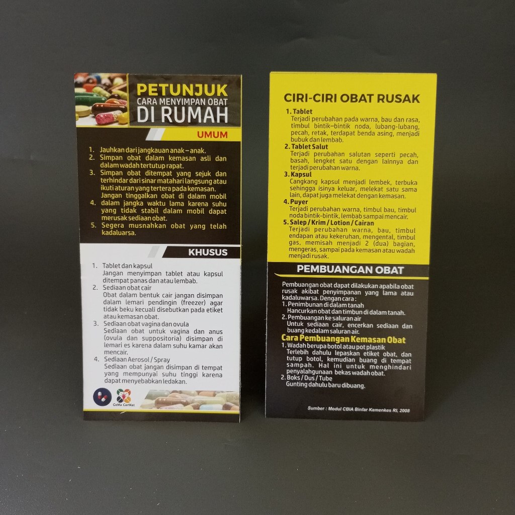 Flyer Brosur Cara Penyimpanan Obat, Flyer Cara Penyimpanan Obat, Brosur Farmasi, Leaflet Farmasi