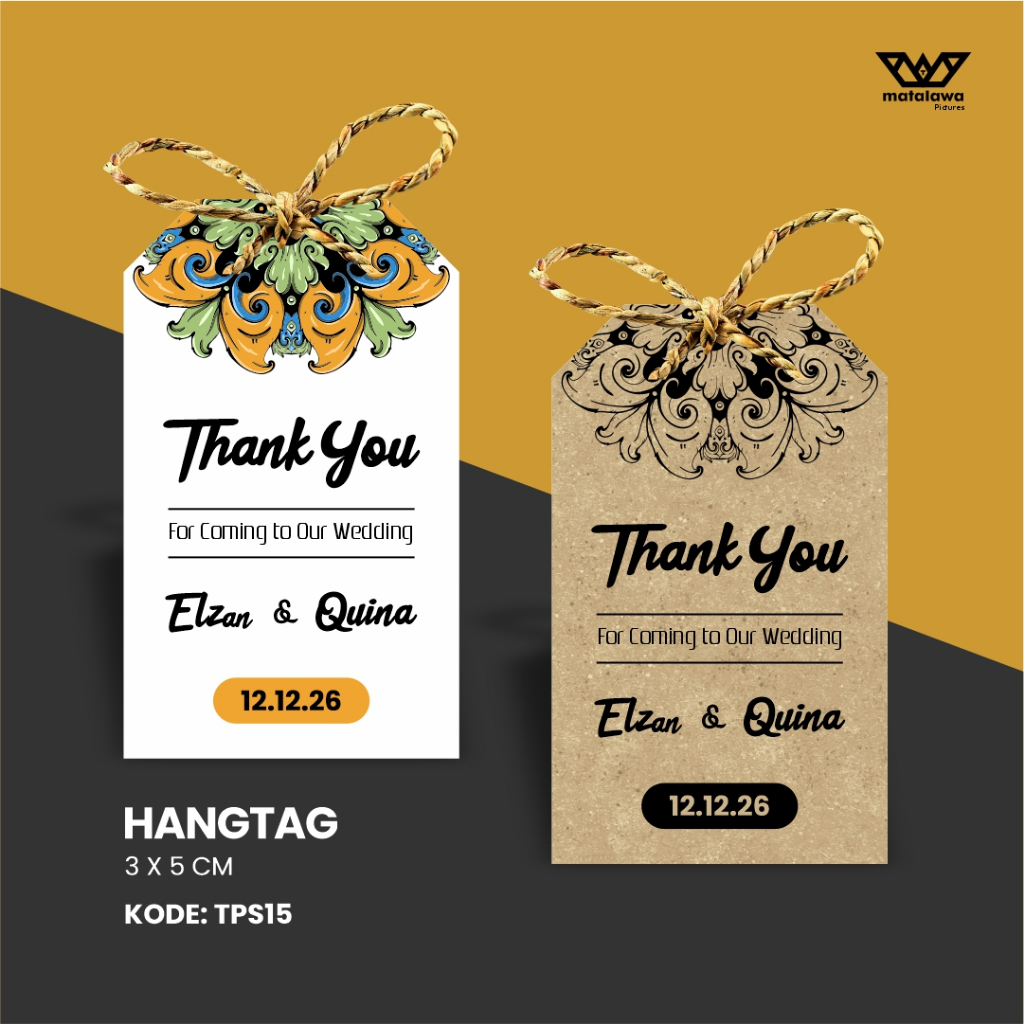 

Hang / souvenir tag custom edisi vintage ( murah / samson / craft / kraft / wedding / label / pernikahan / plant / tanaman / buket / florist / sovenir / ucapan terimakasih ) CODE 15