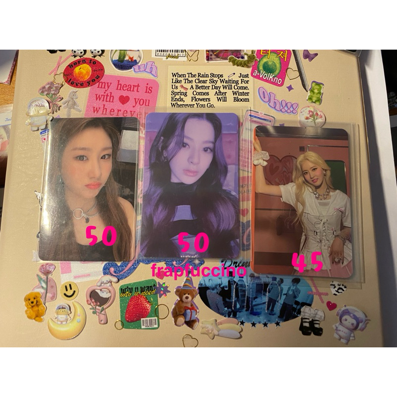 seeun sieun chaeryeong pc photocard young luv not shy