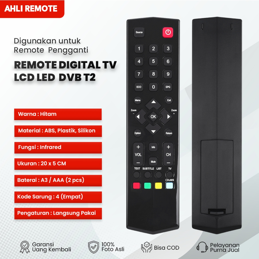 Remote TV TCL LED 40B3 32B3 Seri B3 / Remot TV TCL LCD 40B3 32B3 Seri B3