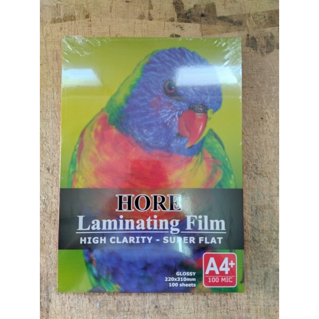 

PLASTIK LAMINATING FILM HORE A4+ GLOSSY PLASTIK LAMINATING MURAH