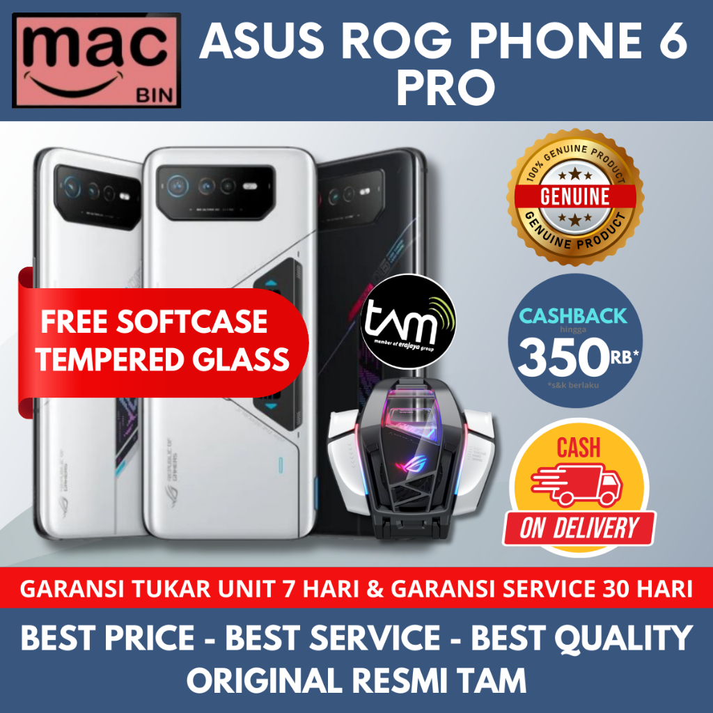 Tam | Asus Rog Phone 6 | Pro 8/256GB 12/256GB 18/512GB Garansi Resmi