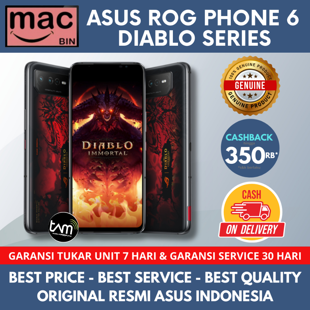 TAM | ASUS ROG PHONE 6 DIABLO Immortal Edition GARANSI RESMI