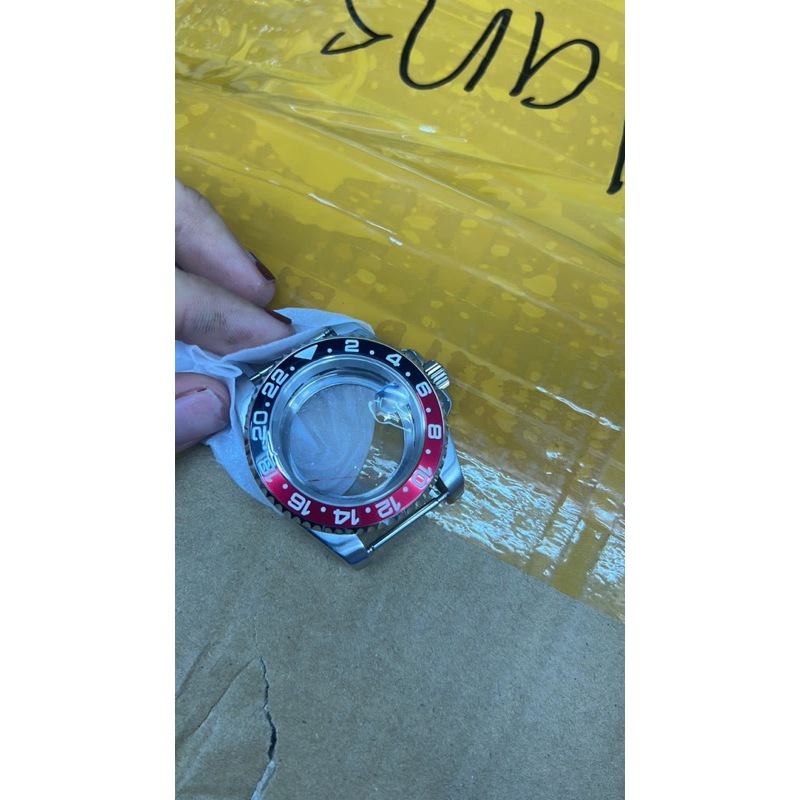 Case jam tangan stenlistell 316L padat hitam 40MM