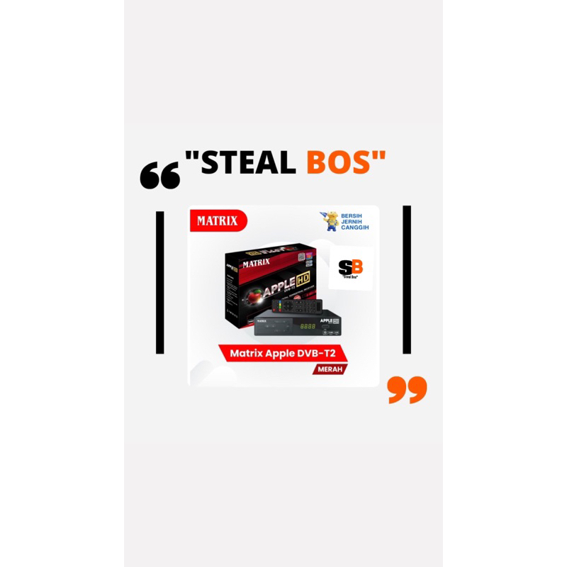 MATRIX set top box matrix merah apple merah set top box tv digital DVBT2 HD stb matrix merah apple