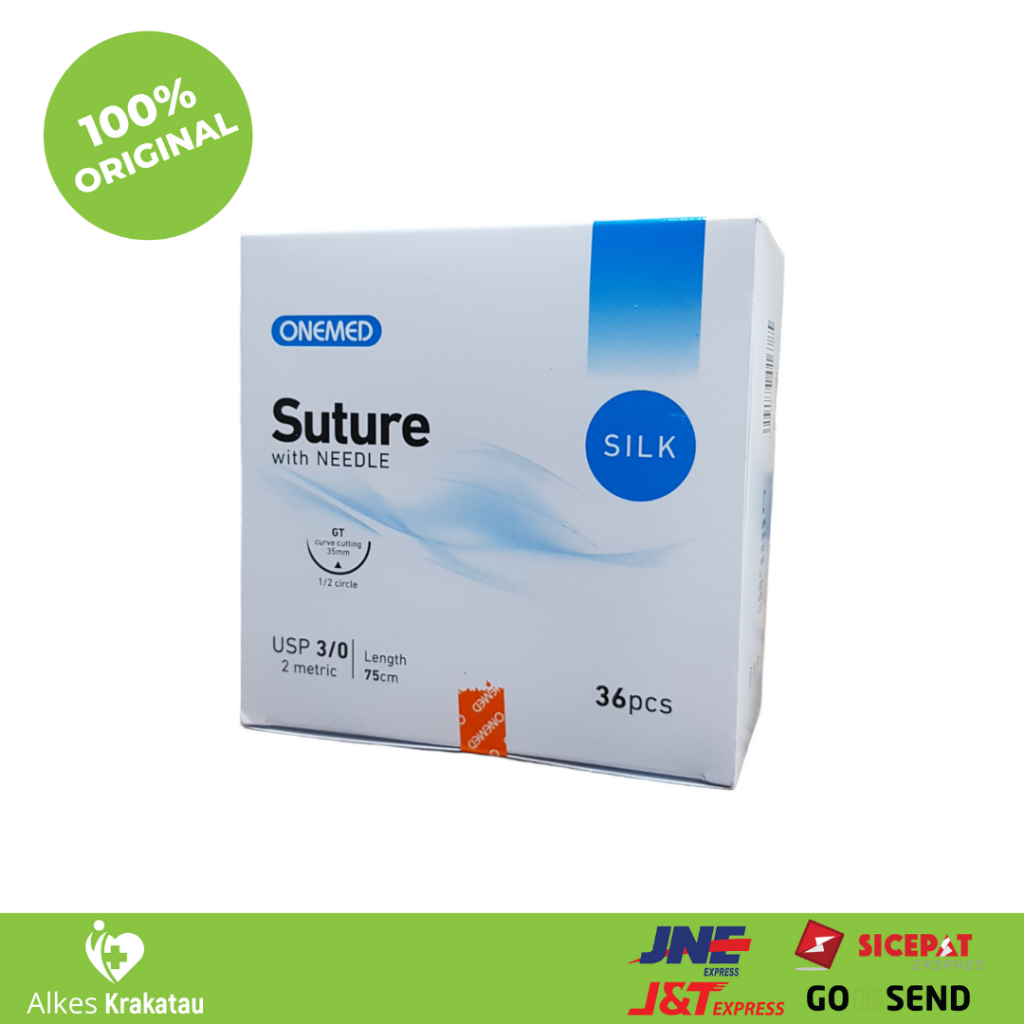 Silk Braided 3/0 isi 36 pcs Onemed / Suture with Needle 3/0