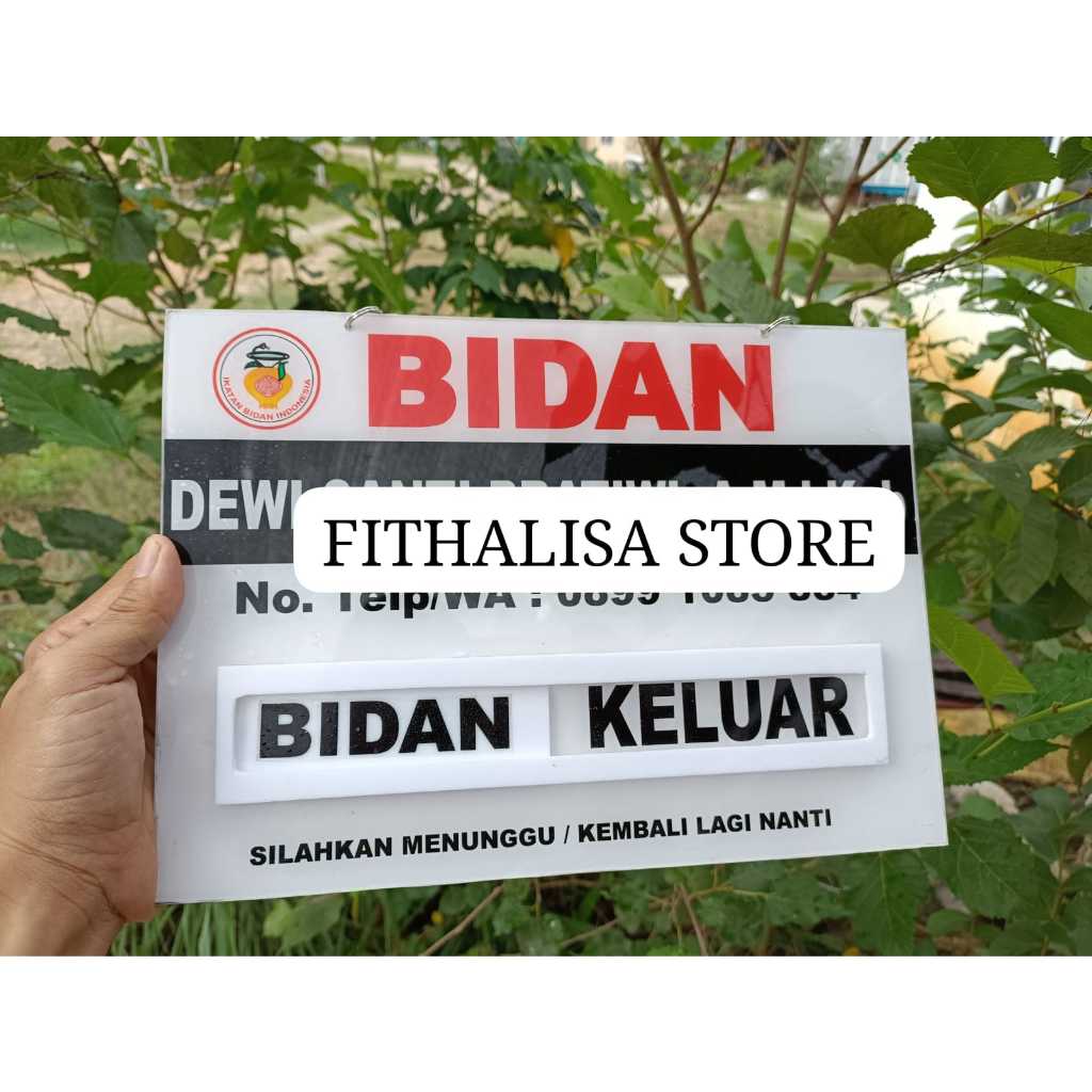 

[FTS 61] PAPAN NAMA DOKTER / BIDAN / DLL, SLIDING (ADA / KELUAR)