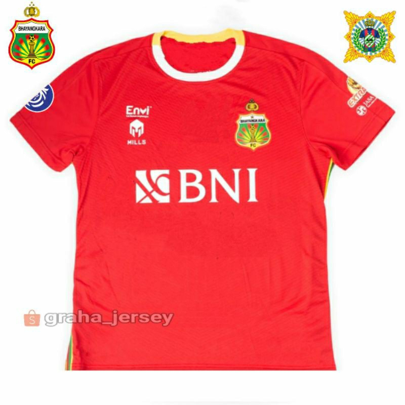 Jersey BHAYANGKARA FC Away 2021 - 2022 BRI Liga 1 Merah PRINTING Lokal