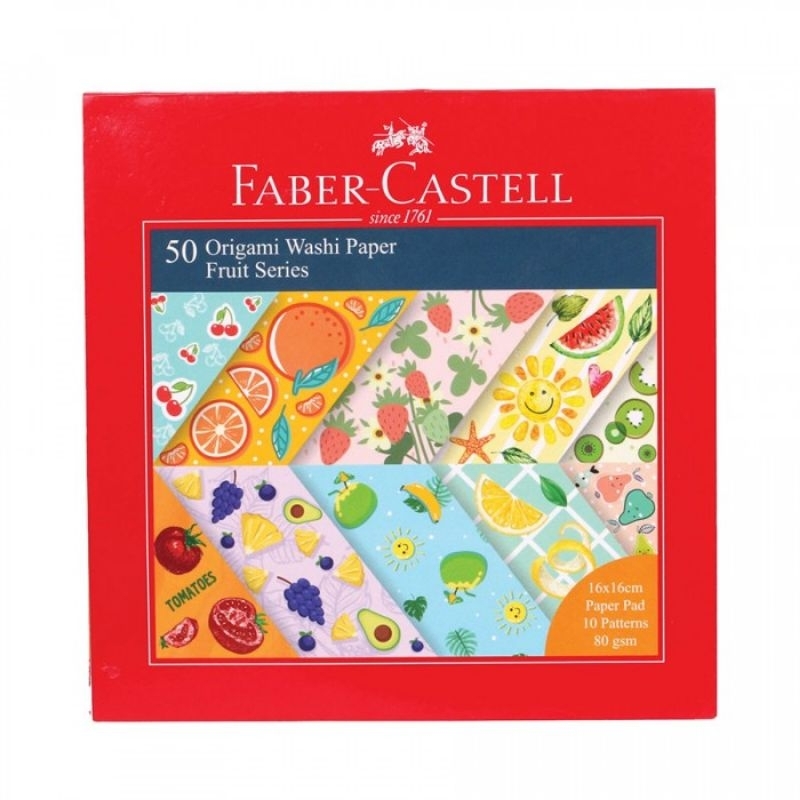

FABER CASTELL origami washi paper "fruit series" KERTAS ORIGAMI KERTAS LIPAT