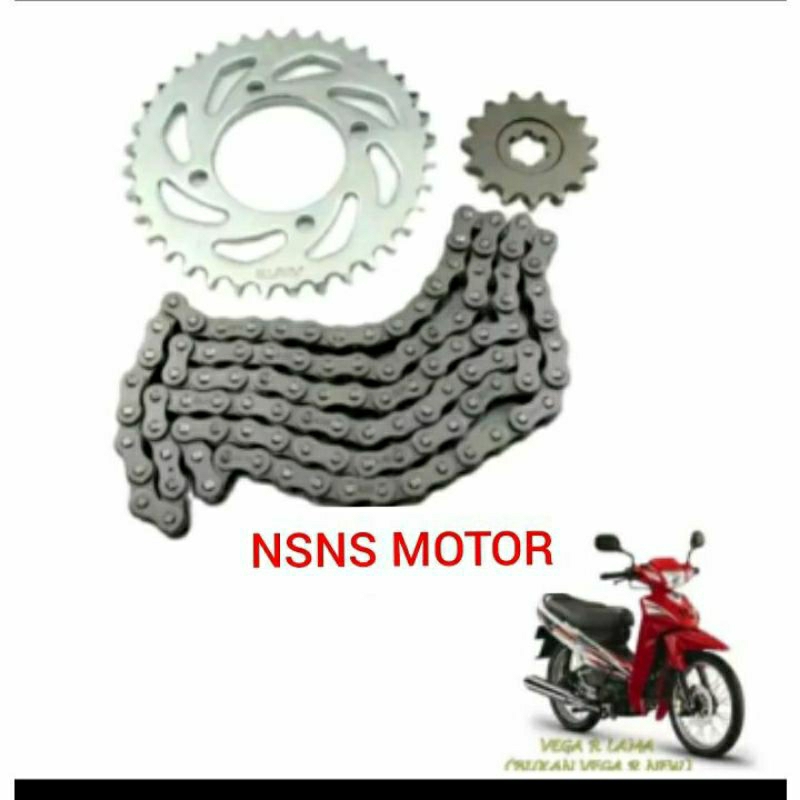 gear set Vega r lama original satu set kondisi 90%