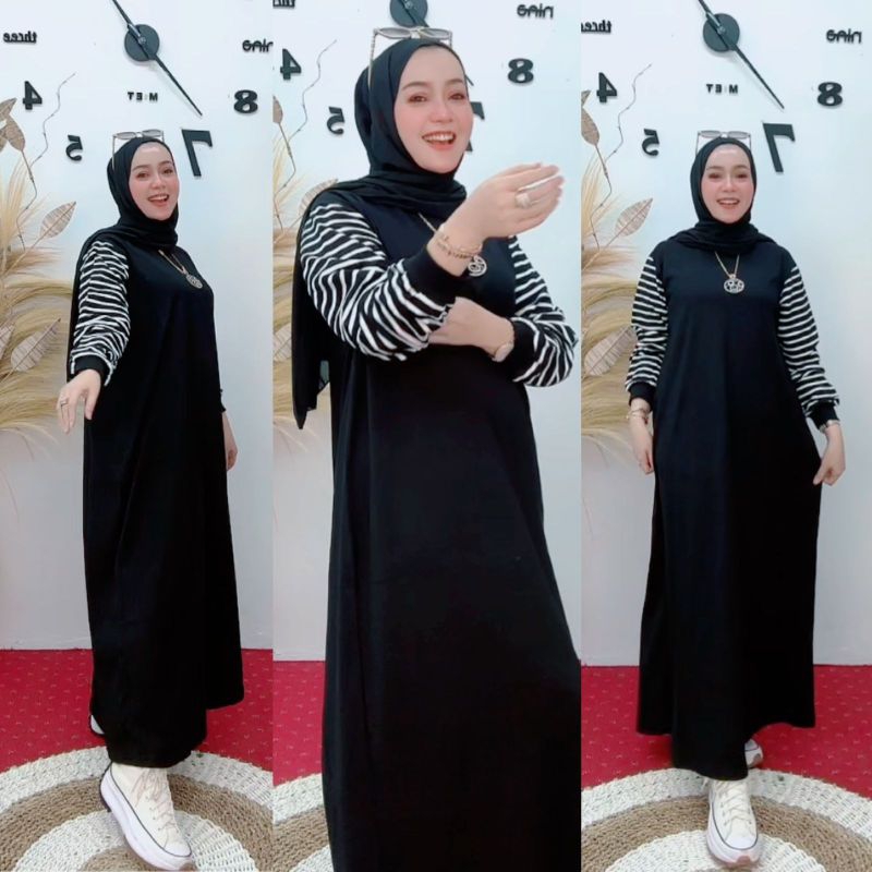 Gamis kaos Nabil /Gamis nabil/gamis kaos/Gamis polos/gamis salur terbaru