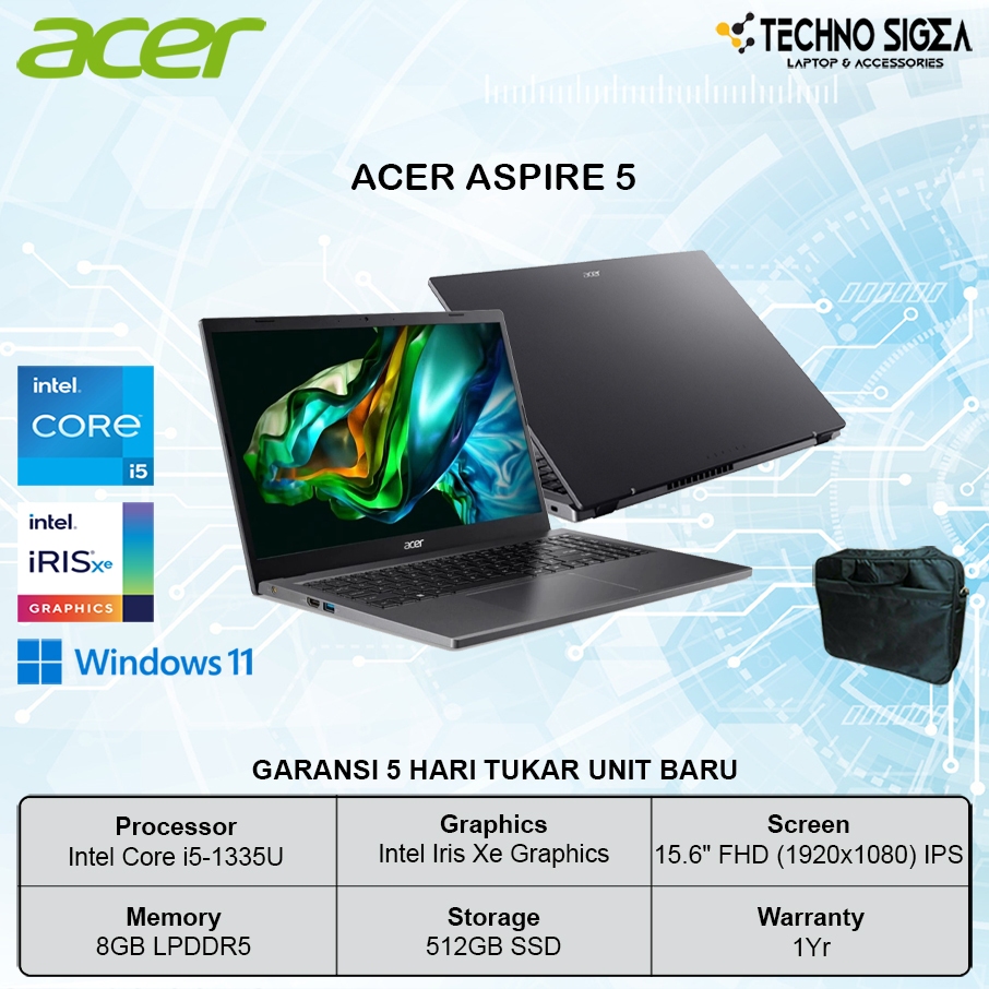 ACER Aspire 5 A515 i5 1335 8GB 512GB 15.6 FHD IPS