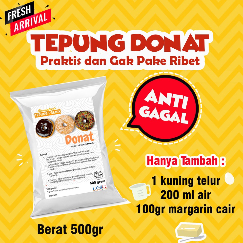 

Y69 TEPUNG DONAT SUPER EMPUK ALA RESTO 5GR Kualitas Terbaik