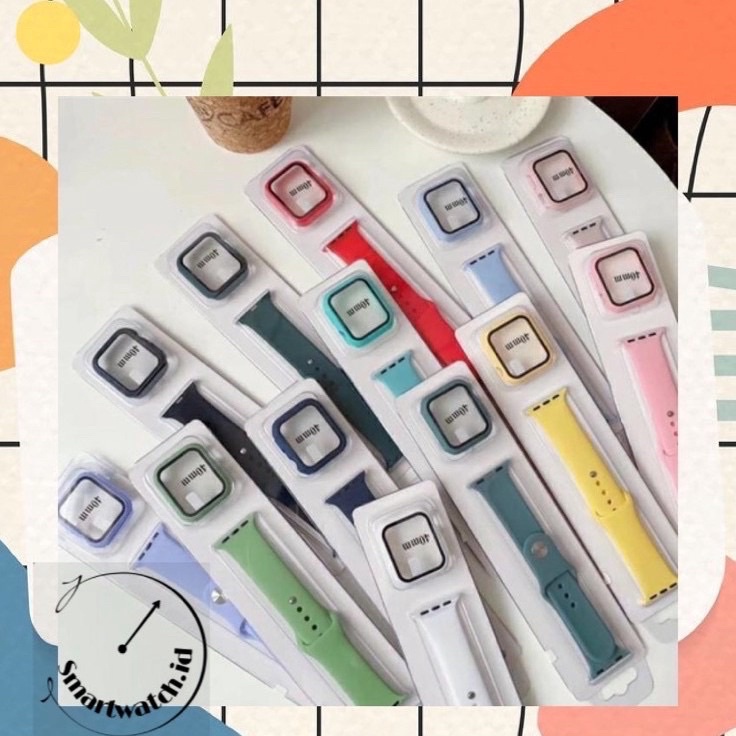 GqH KUALITAS TERBAIK NEW UPLOUD PAKET strap dan case series 123456 smartwatch t55 T5 W24 dll