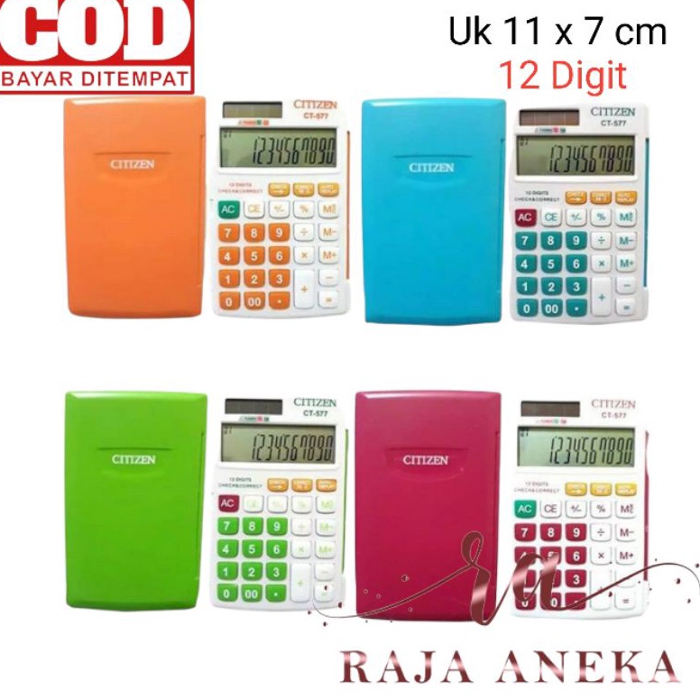 

R83 KALKULATOR CITIZEN CT 577 KALKULATOR 12 DIGIT WARNA WARNI CITIZEN POCKET SAKU CHECK CORRECT 2 WAY SALE now