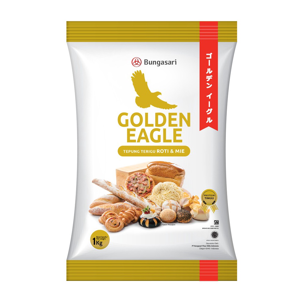 

A57 Bungasari Golden Eagle Tepung Terigu Premium Roti dan Mie 1 KG 19