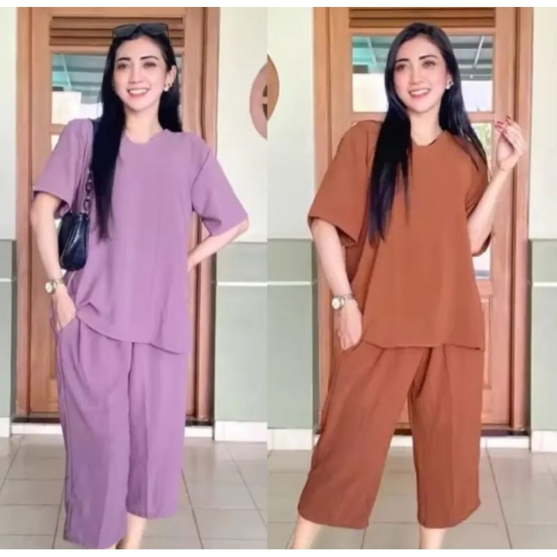 baju wanita onset andin bahan premium crinkel airflow