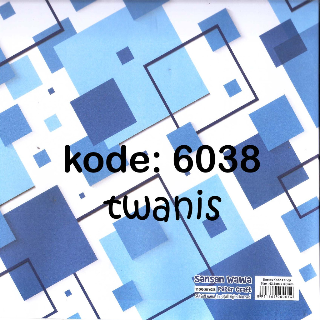 

Kertas Kado Kotak-kotak SANWA nomor 6038 Eceran Khusus Jogja