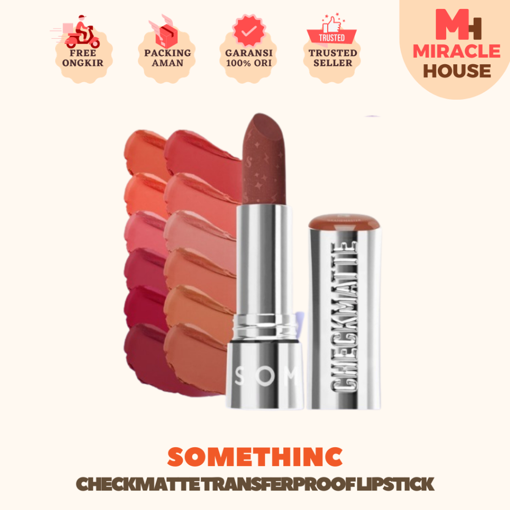 ✨Miracle House✨ Somethinc Checkmatte Check Matte Transferproof Lipstick bpom original Lipstik Lip Ti