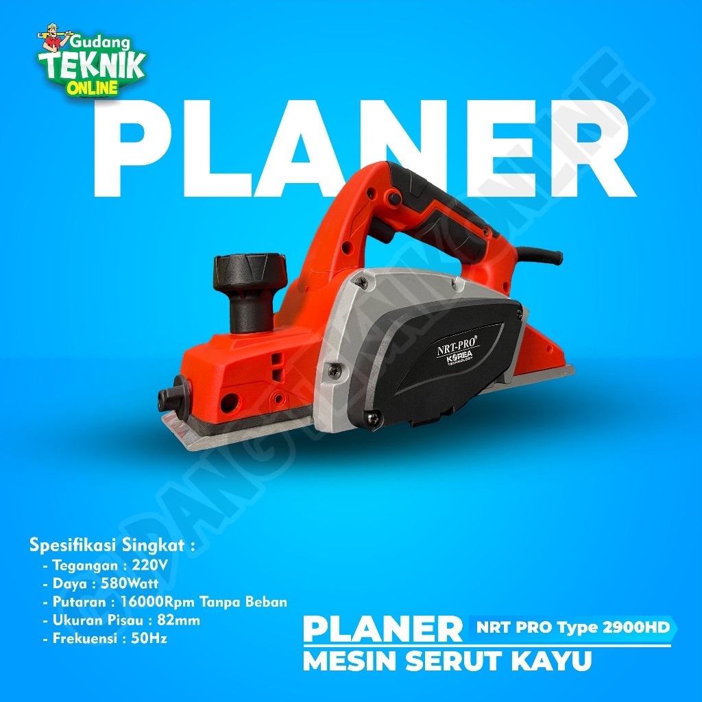 MESIN SERUT KAYU 2900HD SH194 NRT PRO X MAILTANK Listrik 580Watt 680Watt / Electric Planer Ketam Sug