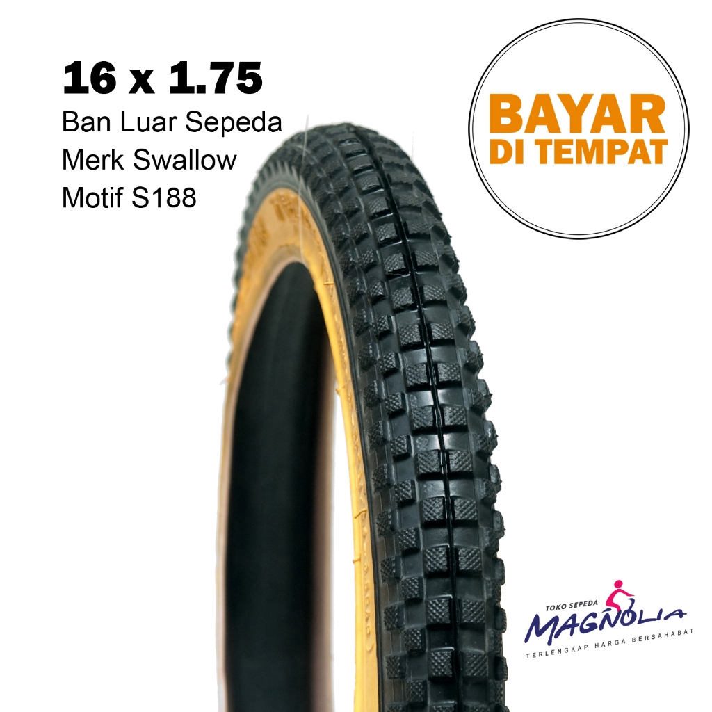 Ban Luar Sepeda 16 x1.75 Swallow