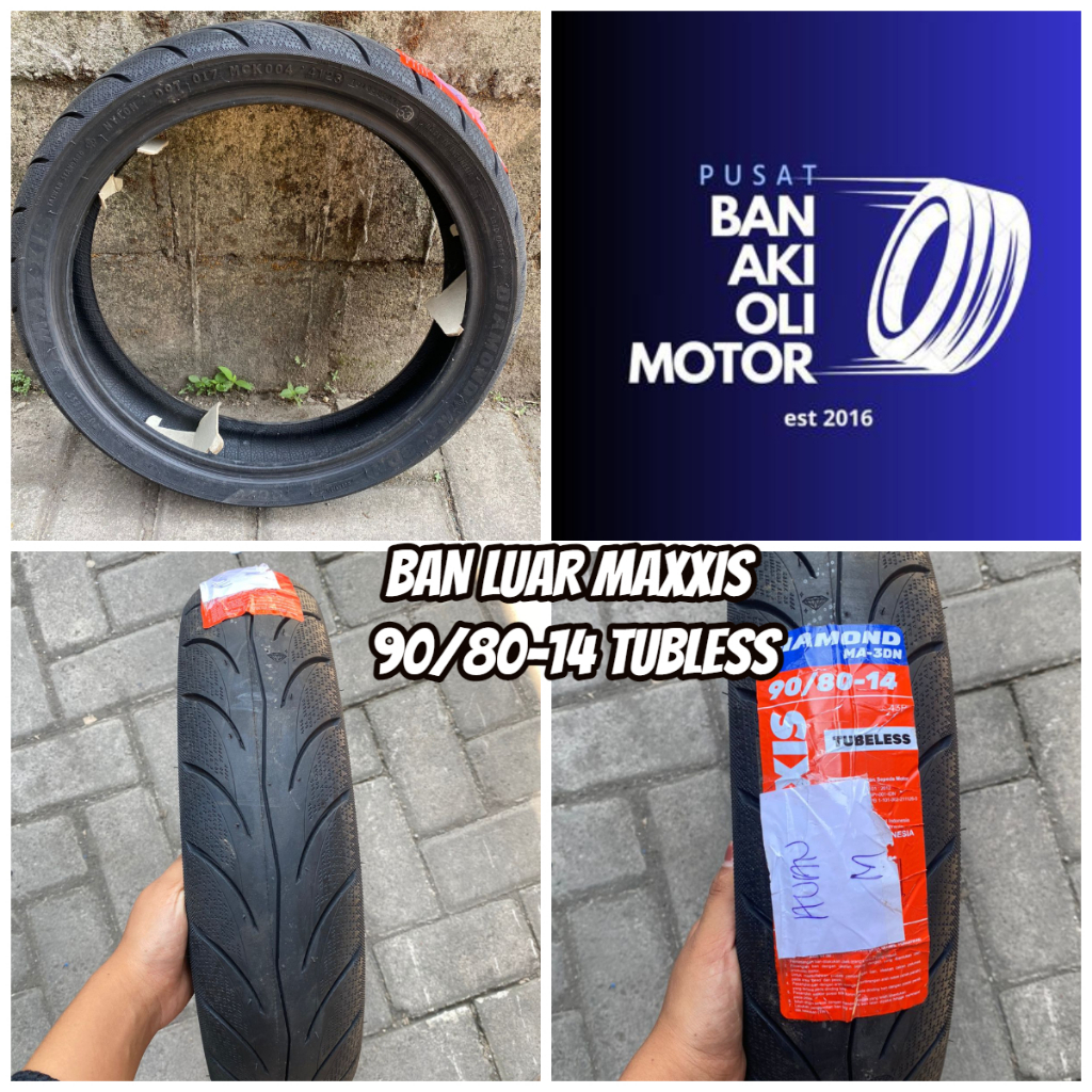 BAN LUAR MATIC MAXXIS 90/80-14 TUBELESS || BAN LUAR BELAKANG MATIC MAXXIS 90/80-14 TUBLESS