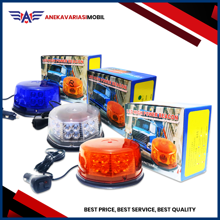 Lampu Rotary Blitz Beacon 16 Mode 12/24 volt Lampu Rotary Mobil Truk