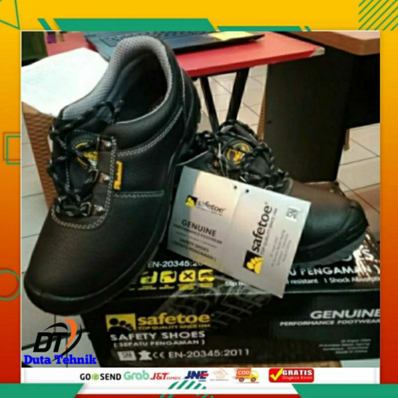 BONUS KAOS KAKI + KACAMATA SAFETY SEPATU SAFETY SAFETOE TYPE JODE L-7141 / SEPATU SAFETY SAFETOE / S