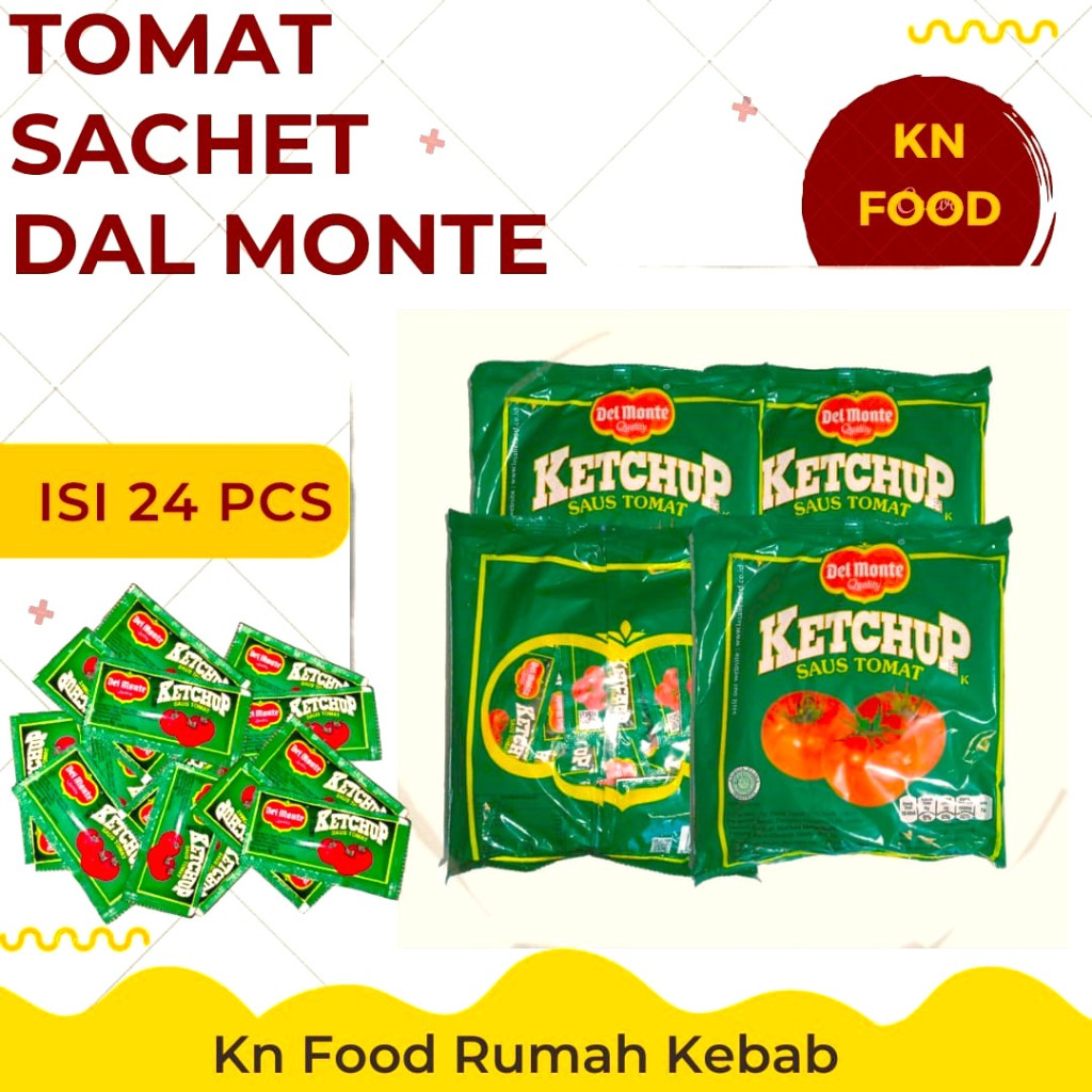 

Del monte Ketchup SACHET - Delmonte Saus Tomat Isi 24 SACHET @ 9 gram