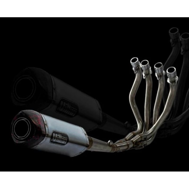 (ORIGINAL) KNALPOT VILLAN SV1 SILVER/BLACK/BLUE HEADER SILVER ZX25R ZX25RR DLL